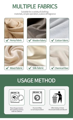 Customizable Safe Fabric Softener Sheets Convenient For Home And Travel Use