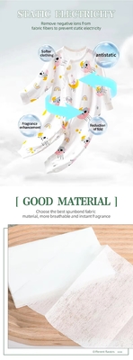 Customizable Safe Fabric Softener Sheets Convenient For Home And Travel Use