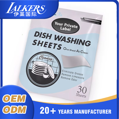 No Residue Dish Washing Sheets Dishwasher Cleaning Strips Softening Agents