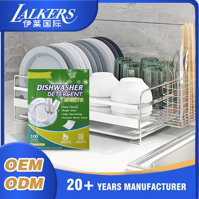 Natural Dish Washing Sheets Fragrance Free Dishwasher Cleaning Sheets