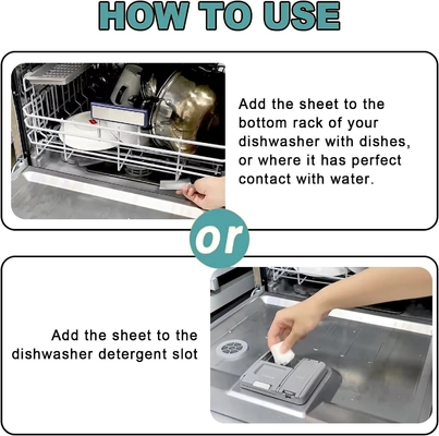 Customizable Dishwashing Detergent Sheets Lightweight And Compact