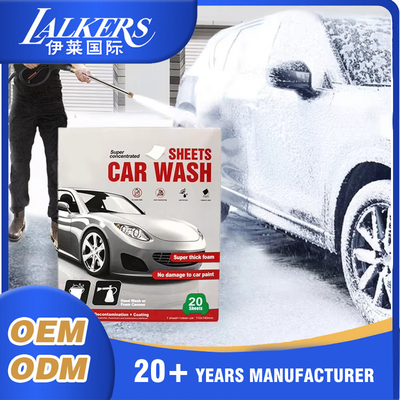 Biodegradable Car Wash Strips Dissolvable Detergent Sheets For Car Cleaning
