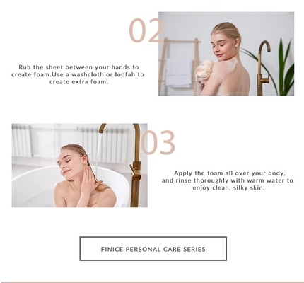 Easy Preparation Dry Soap Sheets Natural Fragrance Portable And Lightweight