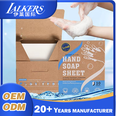 Custom Private Label Portable Hand Soap Sheets Disposable With Fresh Scent