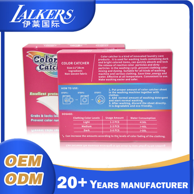Nonwoven Fabric Color Catcher Sheet Portable Sustainable Safe And Skin Friendly