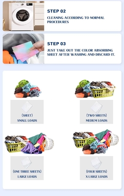 Customization Laundry Sheets Color Catcher Eco Friendly For Home And Travel Use