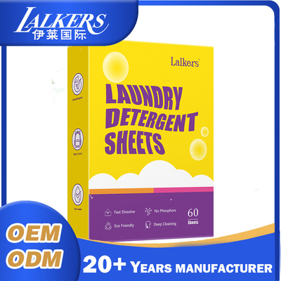 Disposable Laundry Sheets Eco Friendly Remove Odor And Dirty Customizable