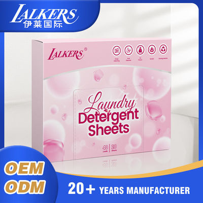 50 Sheets per Box Odor Laundry Detergent Sheet for Deep Cleaning and Fresh Clothes