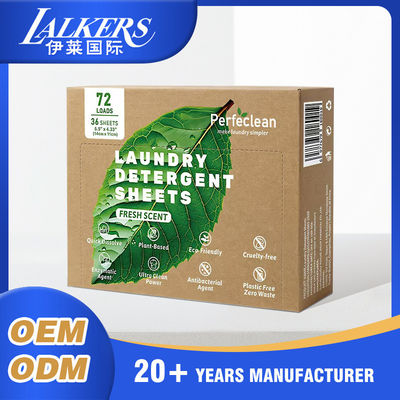 Gentle on Skin Laundry Detergent Paper with Powerful Cleaning and Customizable Fragrance
